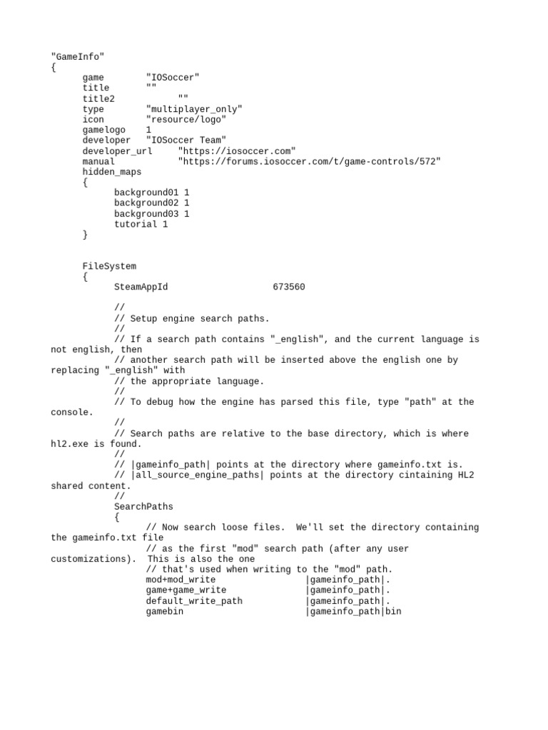 gameinfo | PDF | Directory (Computing) | Operating System Families