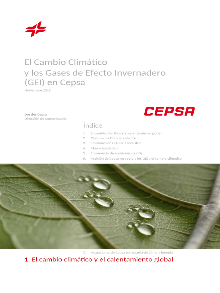 Cambio Climático y Efecto Invernadero CESPA | PDF | Gases de efecto ...
