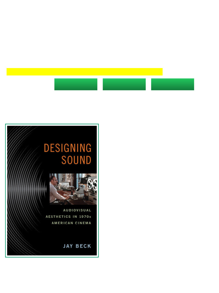 (Ebook) Designing Sound: Audiovisual Aesthetics in 1970s American ...