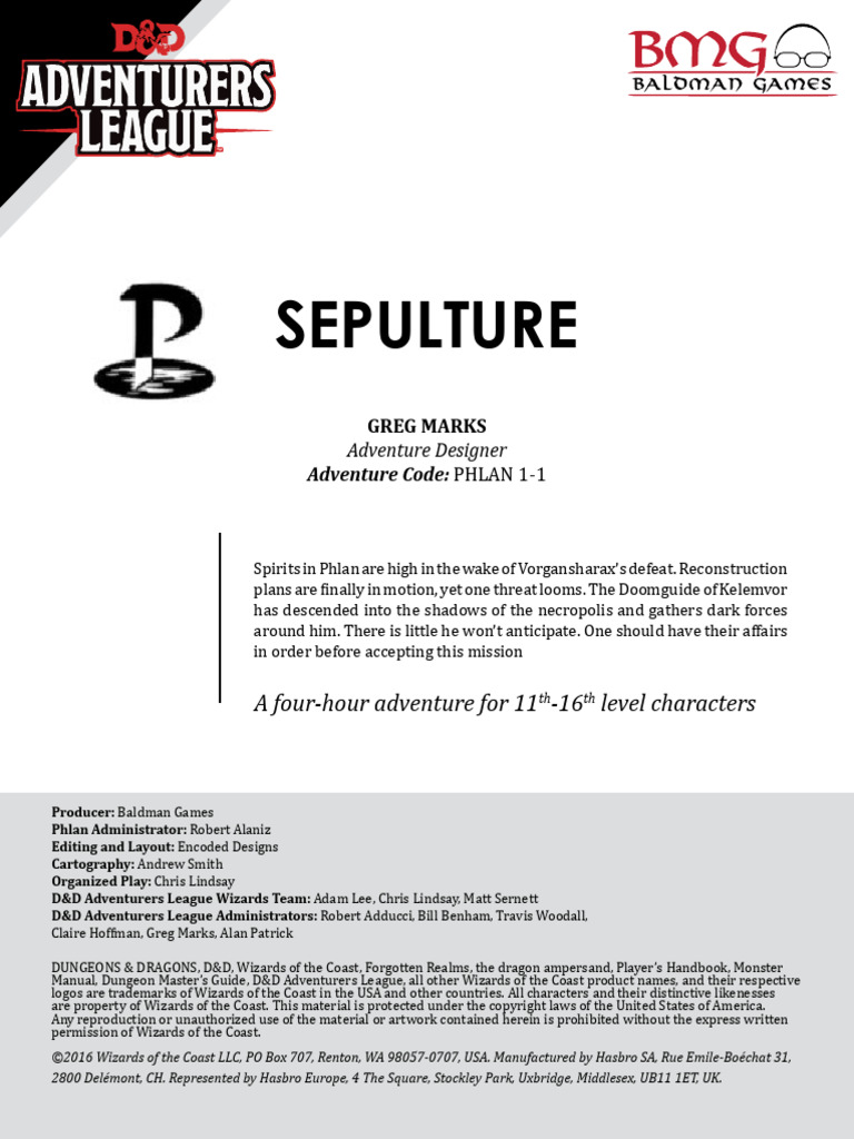 CCC-BMG-13 PHLAN-1-1 Sepulture | PDF | Dungeons & Dragons | Wizards Of ...