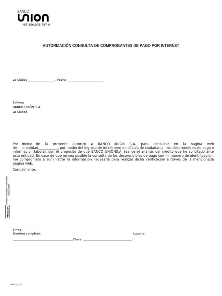 Autorización Consulta de Comprobantes de Pago Por Internet EDITAB ...