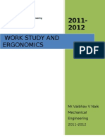 WORK STUDY (WORK MEASUREMENT & METHOD STUDY) of PRODUCTION TECHNOLOGY