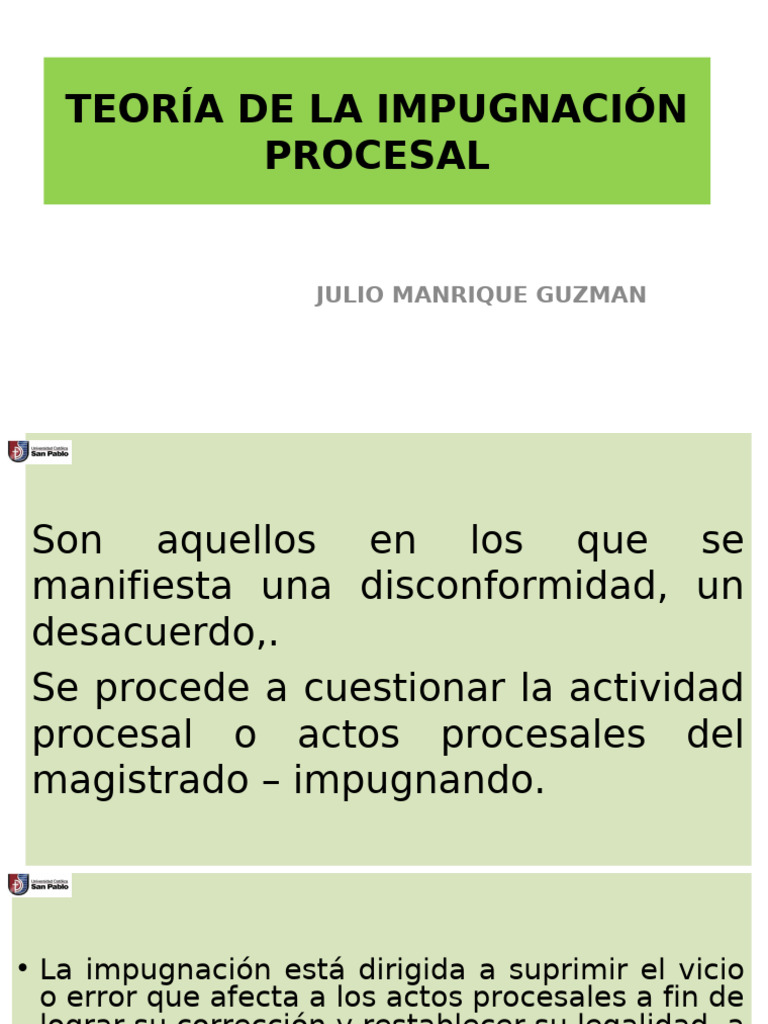 Diapositivas - Etapa de Impugnacion PDF Apelación Ley procesal