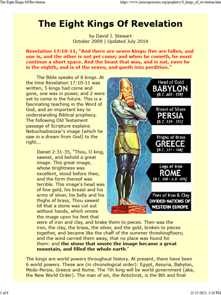 Understanding the Eight Kings of Revelation | PDF | Jesus | Bible