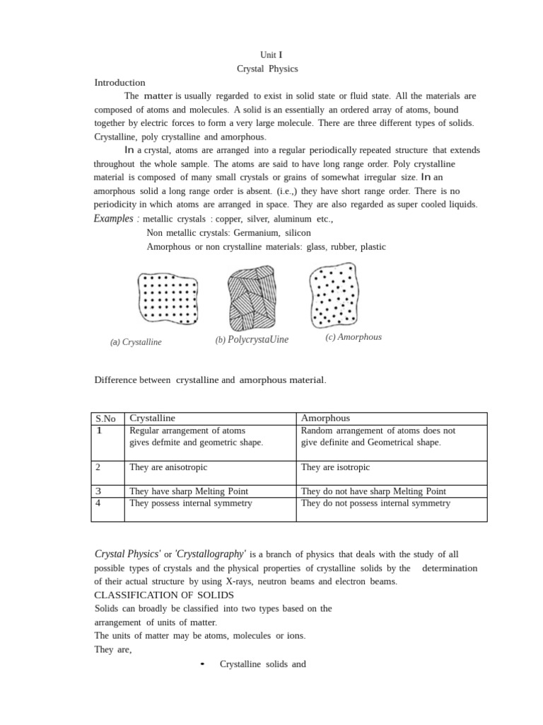 Understanding Crystal Physics and Structures | PDF | Crystal Structure ...