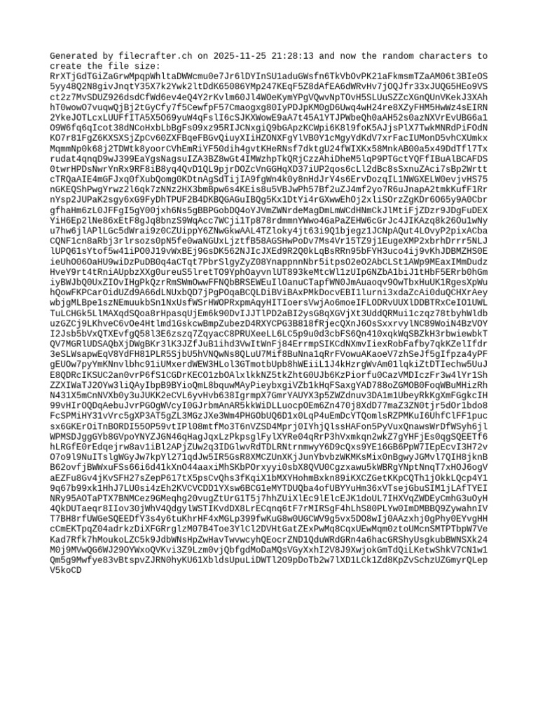 Random Character File Generator | PDF