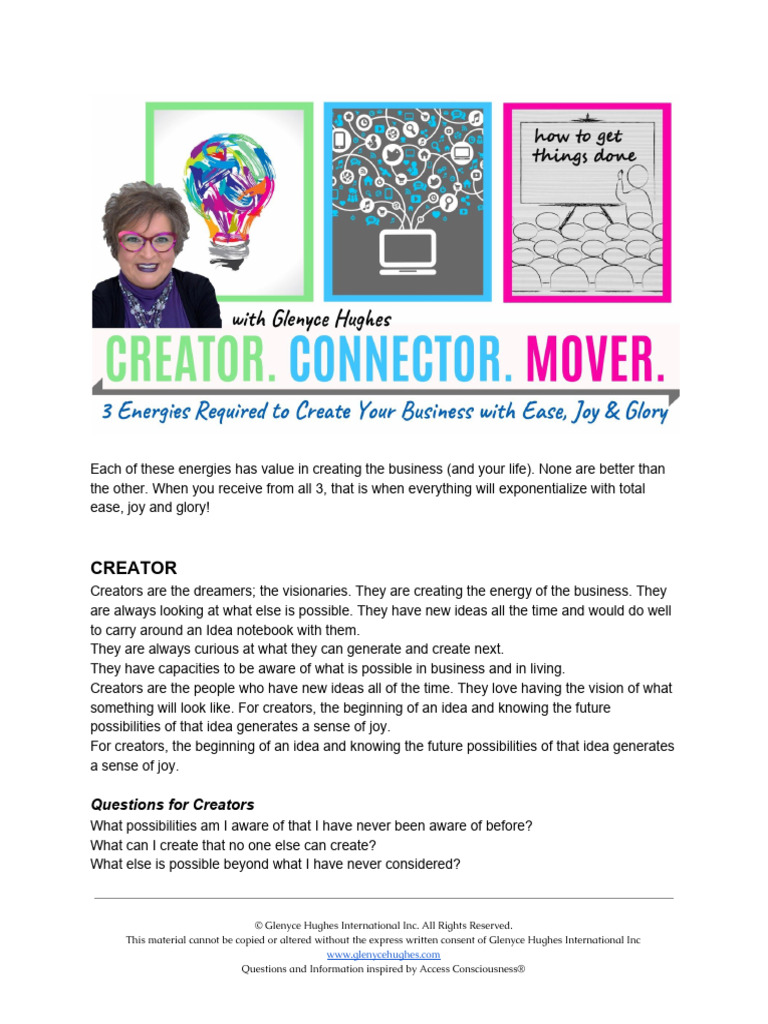 Handout - Creator Connector Mover Foundation | PDF
