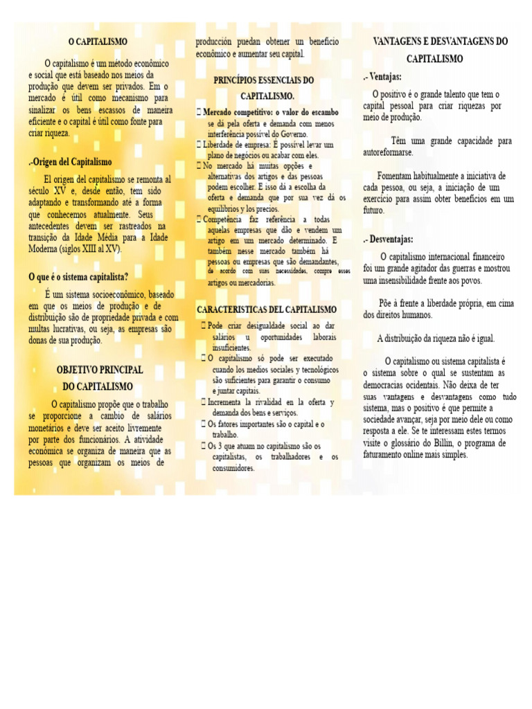Vantagens e Desvantagens do Capitalismo | PDF | Capitalismo | Economia