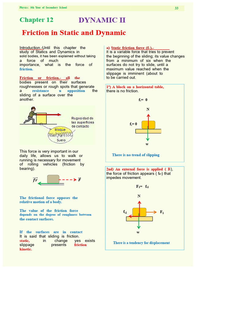 Understanding Friction in Physics | PDF | Friction | Force