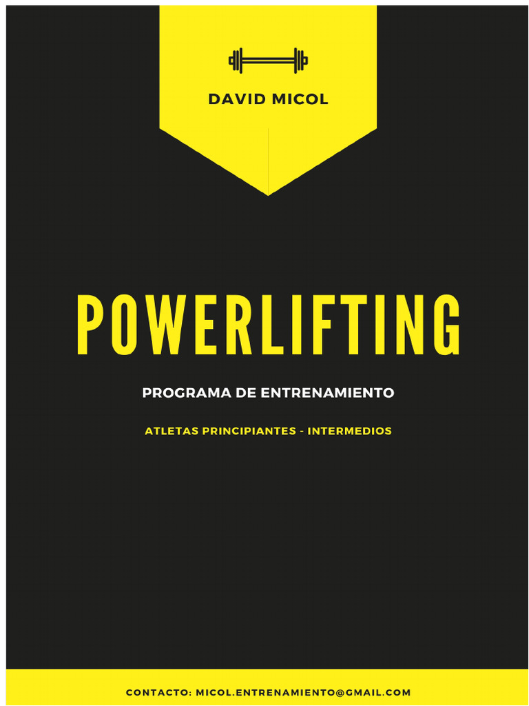 12-Week Powerlifting Training Program | PDF | Weight | Management Of ...