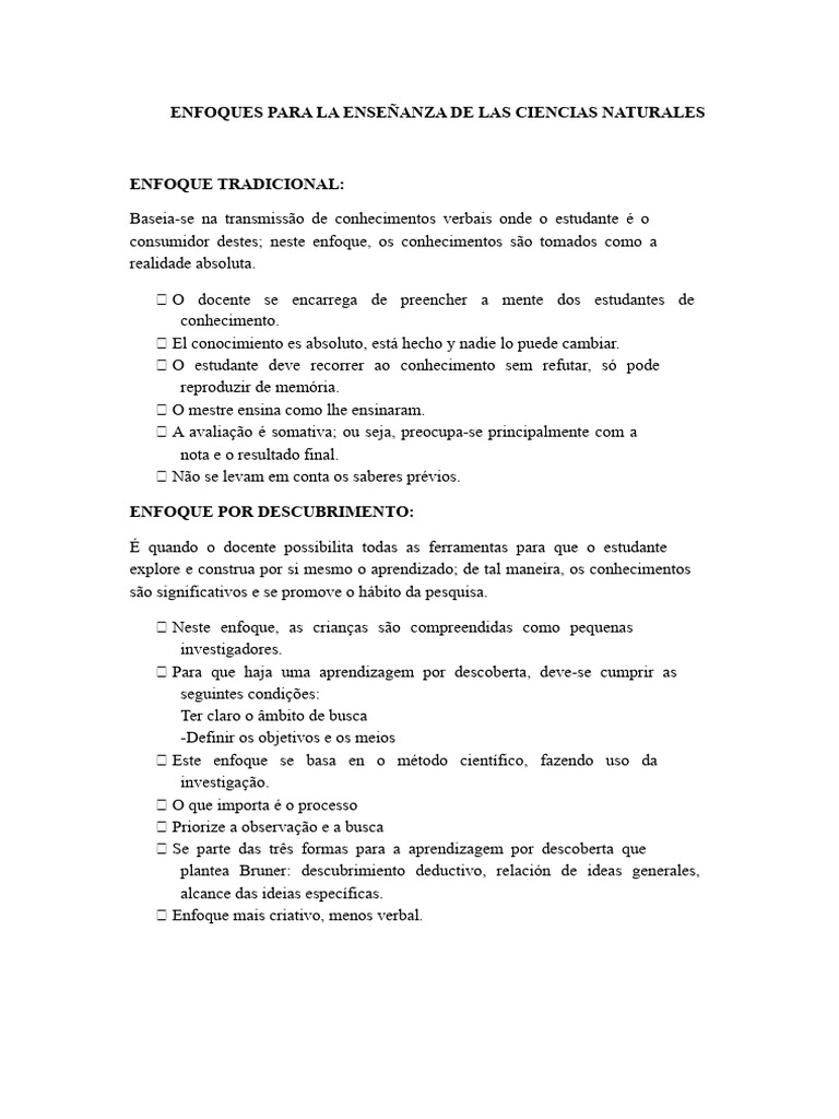 Métodos de Ensino em Ciências Naturais | PDF | Aprendizado | Pensamento