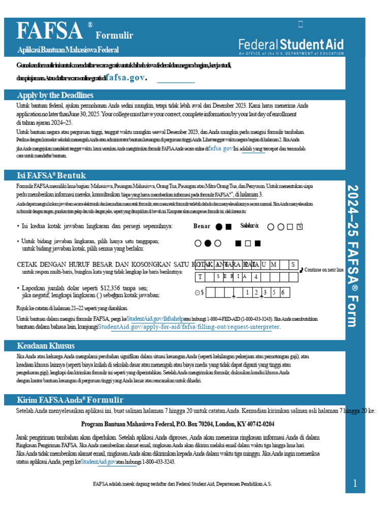2024 25 Fafsa | PDF