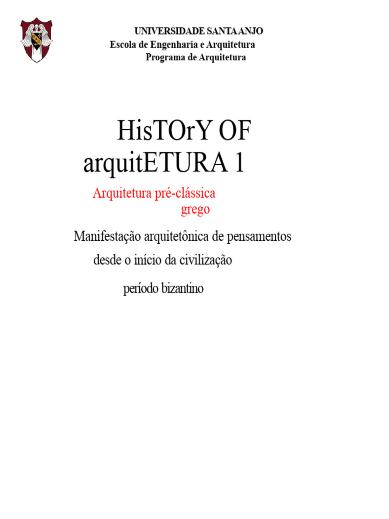 História da Arquitetura Grega | PDF | Grécia Antiga | Grécia Micênica