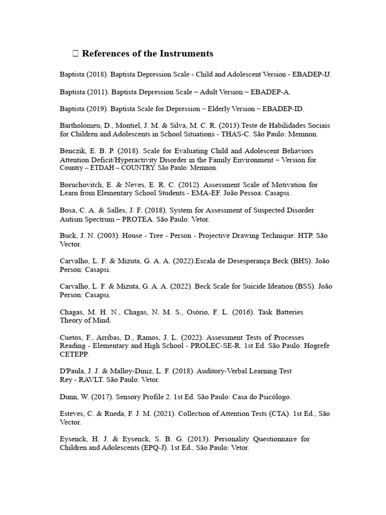 Comprehensive List of Psychological Scales | PDF | Wechsler Adult ...