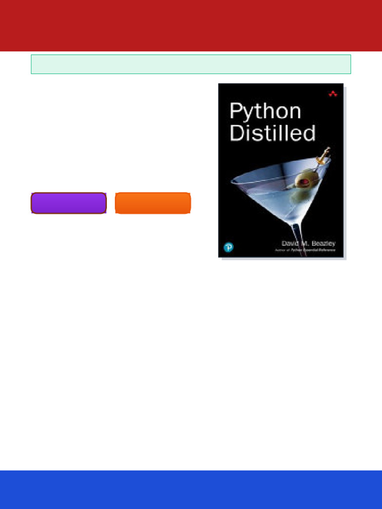 Python Distilled Developer s Library 1st Edition David Beazley ...