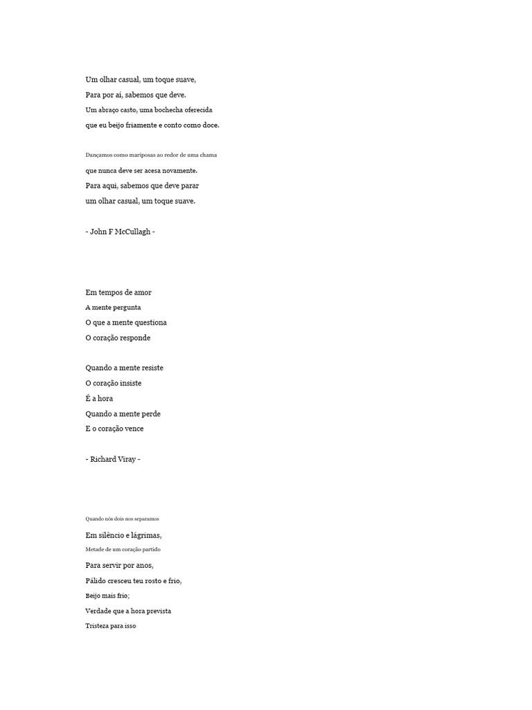 Reflexões sobre Amor e Perda | PDF