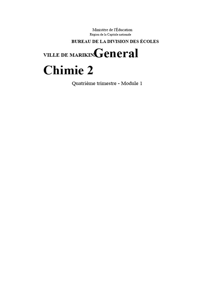 Module de Thermodynamique en Chimie | PDF | Enthalpie libre | Entropie