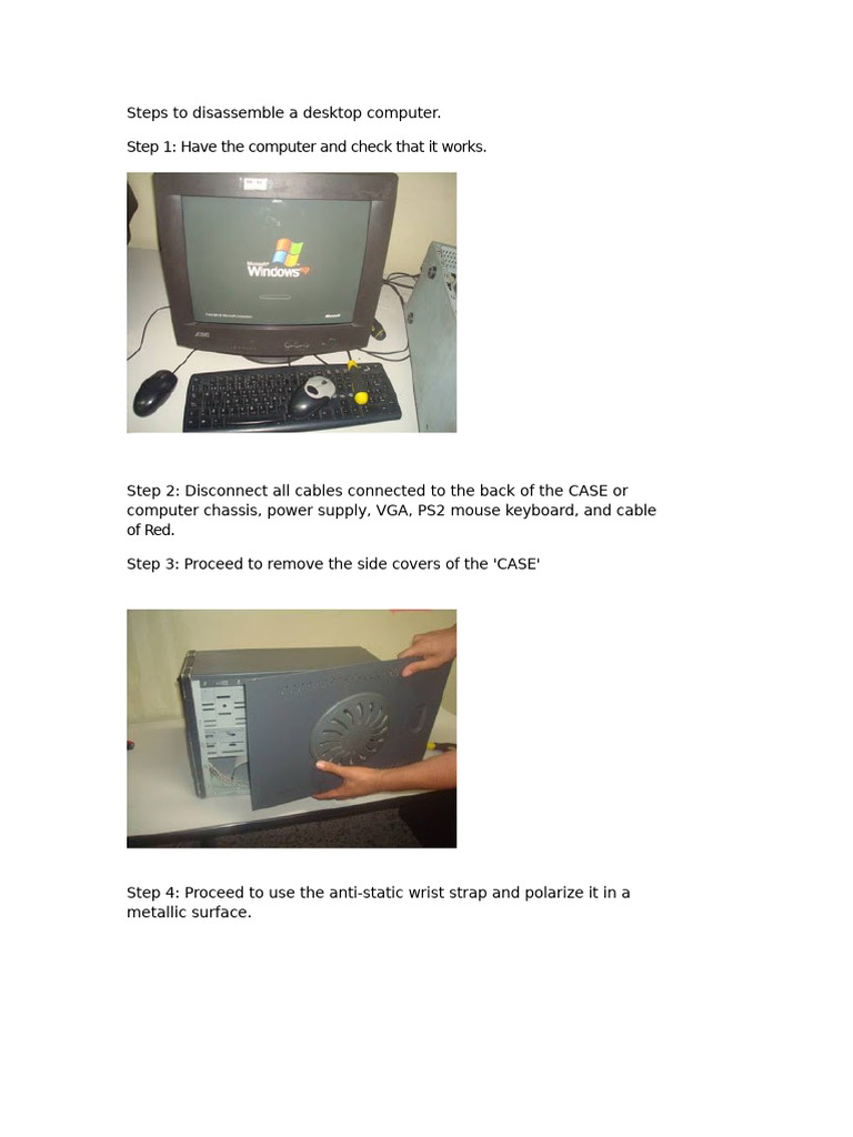 How to Disassemble a Desktop Computer | PDF