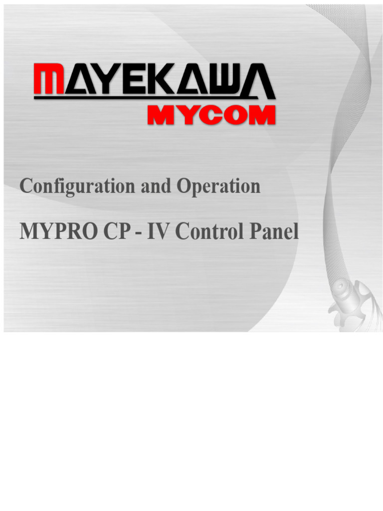 Mypro CP-IV Control Panel Guide | PDF | Programmable Logic Controller ...