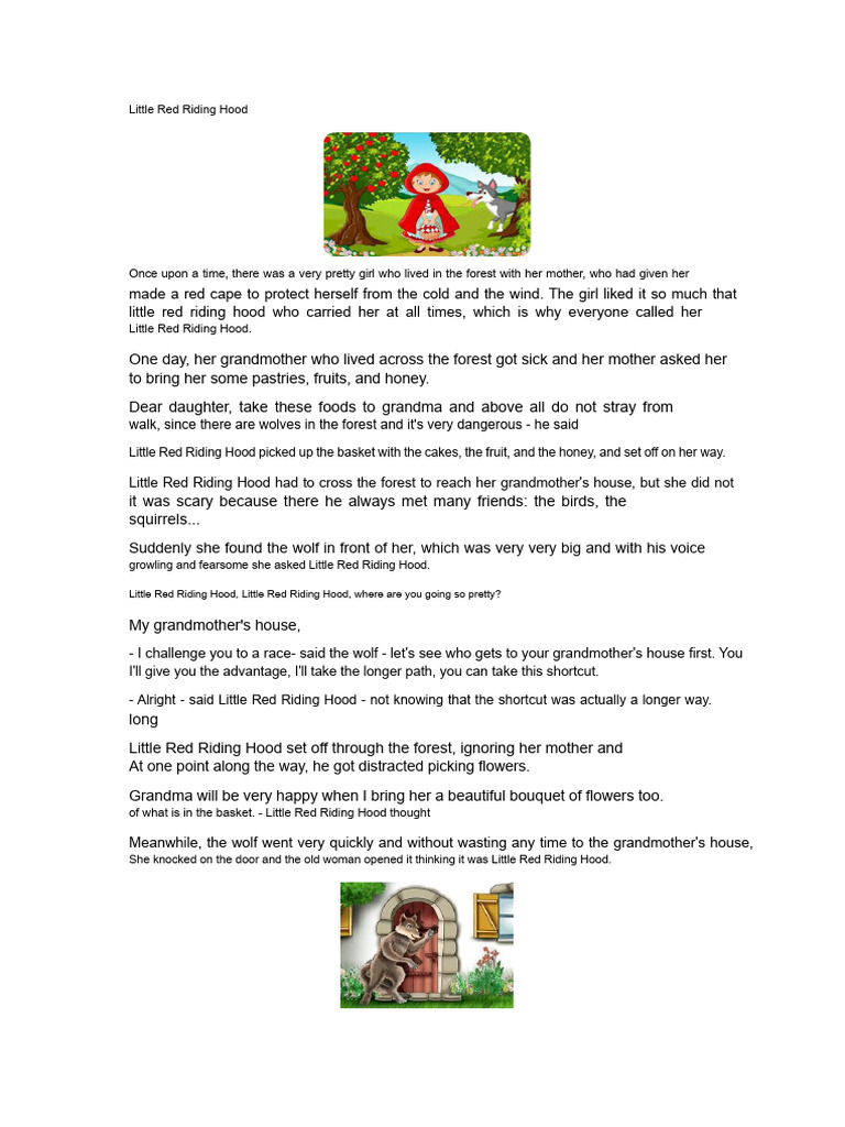 Little Red Riding Hood: A Classic Tale | PDF | Little Red Riding Hood