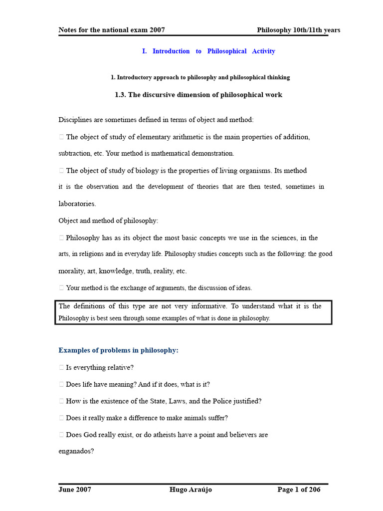 Summary Philosophy 10th Grade | PDF | Free Will | Determinism