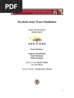 Solar Water Distillation 490A Final Report