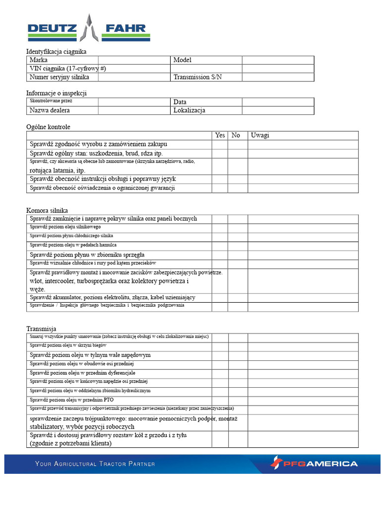 Formularz PFG PDI | PDF
