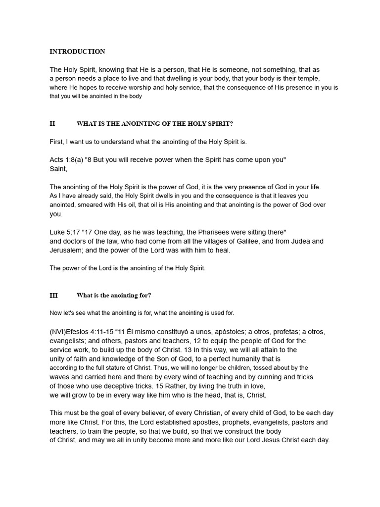 Understanding the Anointing of the Holy Spirit | PDF | Anointing | Jesus