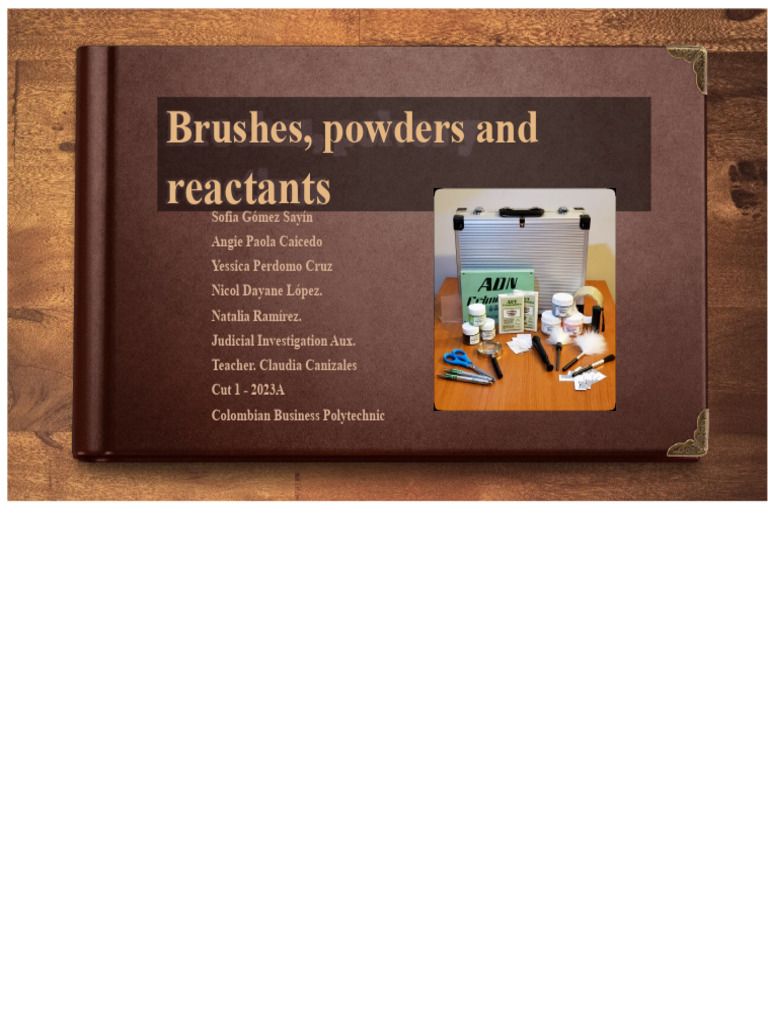 Types of Reagents for Latent Fingerprints | PDF | Fingerprint ...