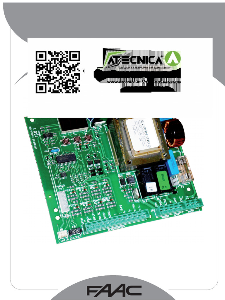 Manual de Instrucciones Central Faac 740d 202269 Conexiones Eléctricas — free download