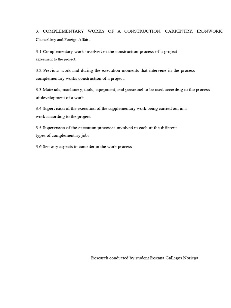 Construction Complementary Works Guide | PDF | Carpentry | Door