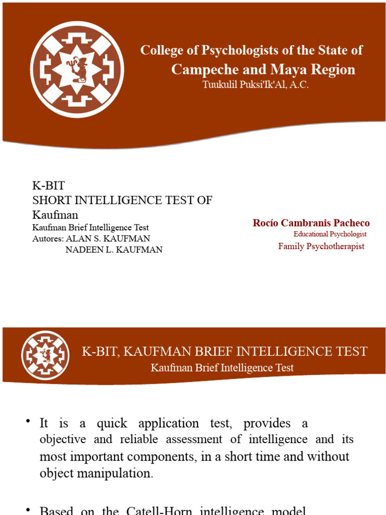 Kaufman Brief Intelligence Test Overview | PDF | Intelligence ...
