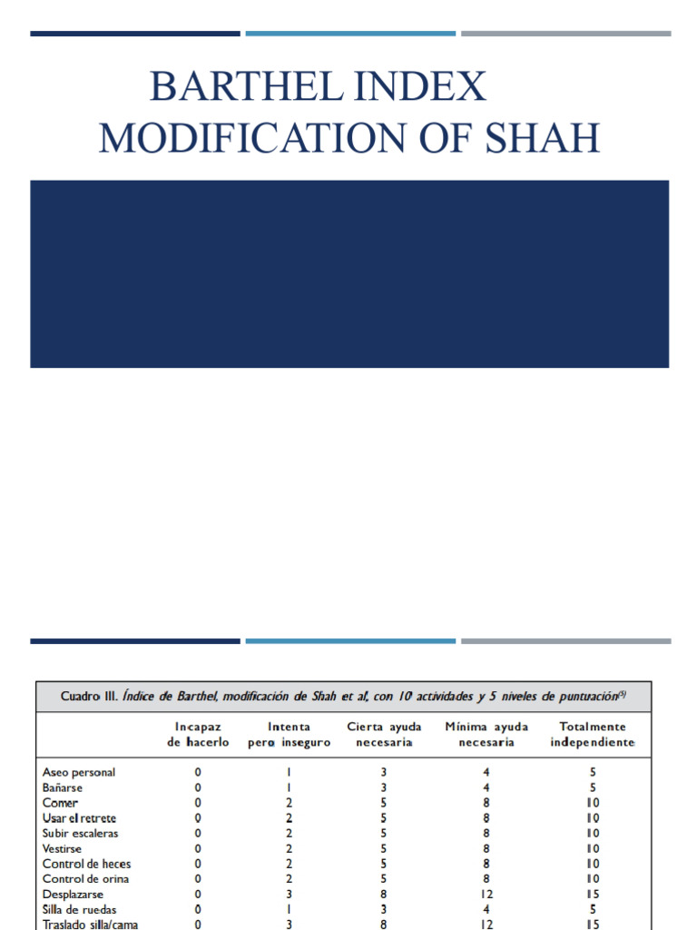 Barthel Index Assessment for Patient Jesús | PDF