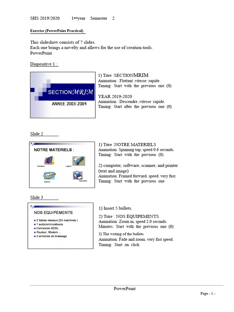 PowerPoint Exercise | PDF | Imaging