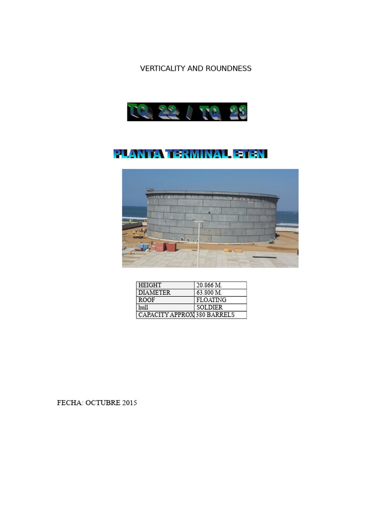 Tank Dimensional Evaluation Report | PDF | Engineering Tolerance