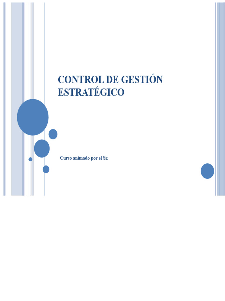 Control de Gestión Estratégico: Claves y Métodos | PDF | Auditoría ...