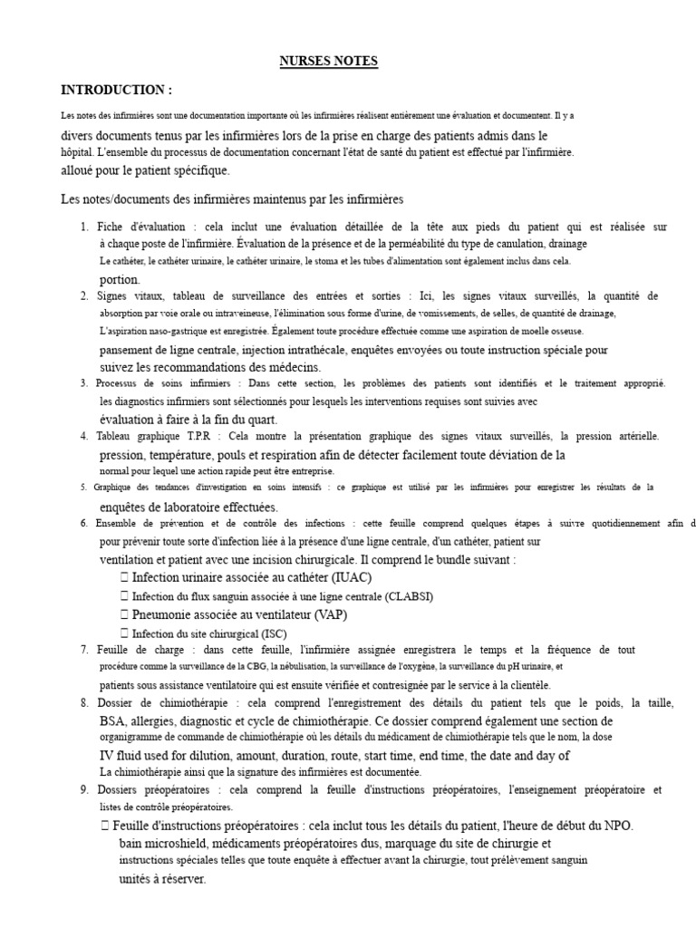 Notes Infirmières : Documentation Essentielle | PDF | Allaitement ...
