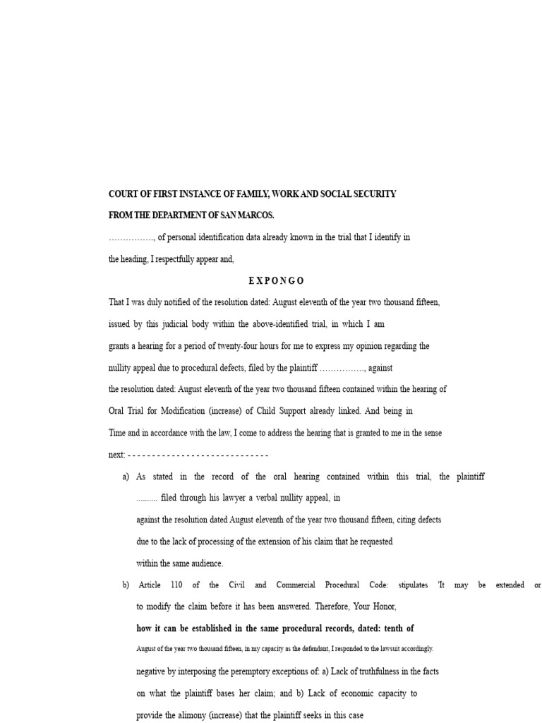 Response To Nullity Appeal | PDF | Lawsuit | Annulment