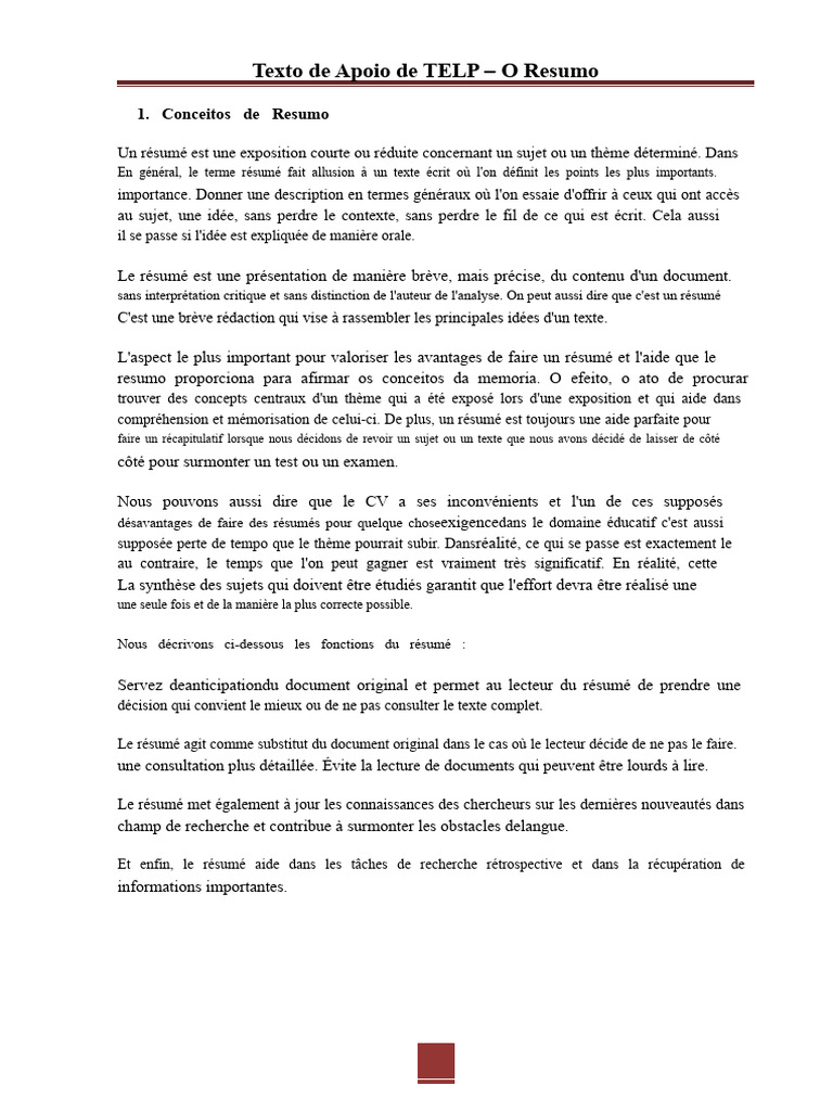 Guide Pratique pour Rédiger un Résumé | PDF