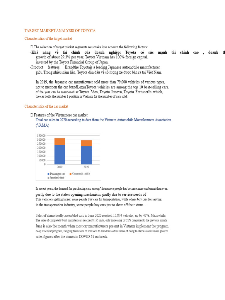 Toyota Vietnam Target Market Analysis | PDF | Toyota | Lexus