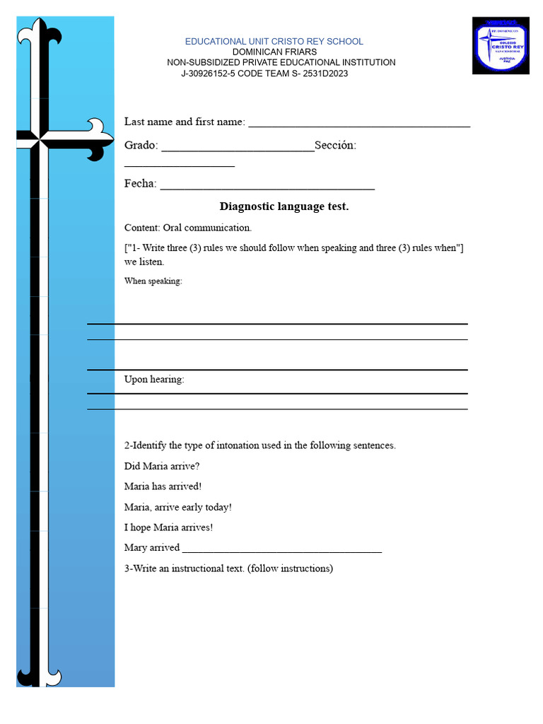 Diagnostic Language Test Guidelines | PDF