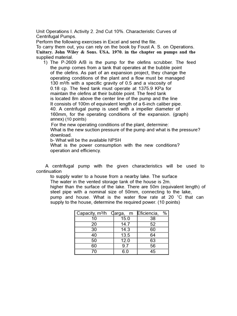Centrifugal Pump Performance Analysis | PDF