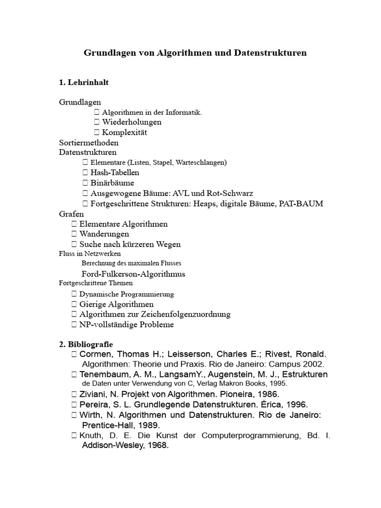 Algorithmen Und Datenstrukturen | PDF