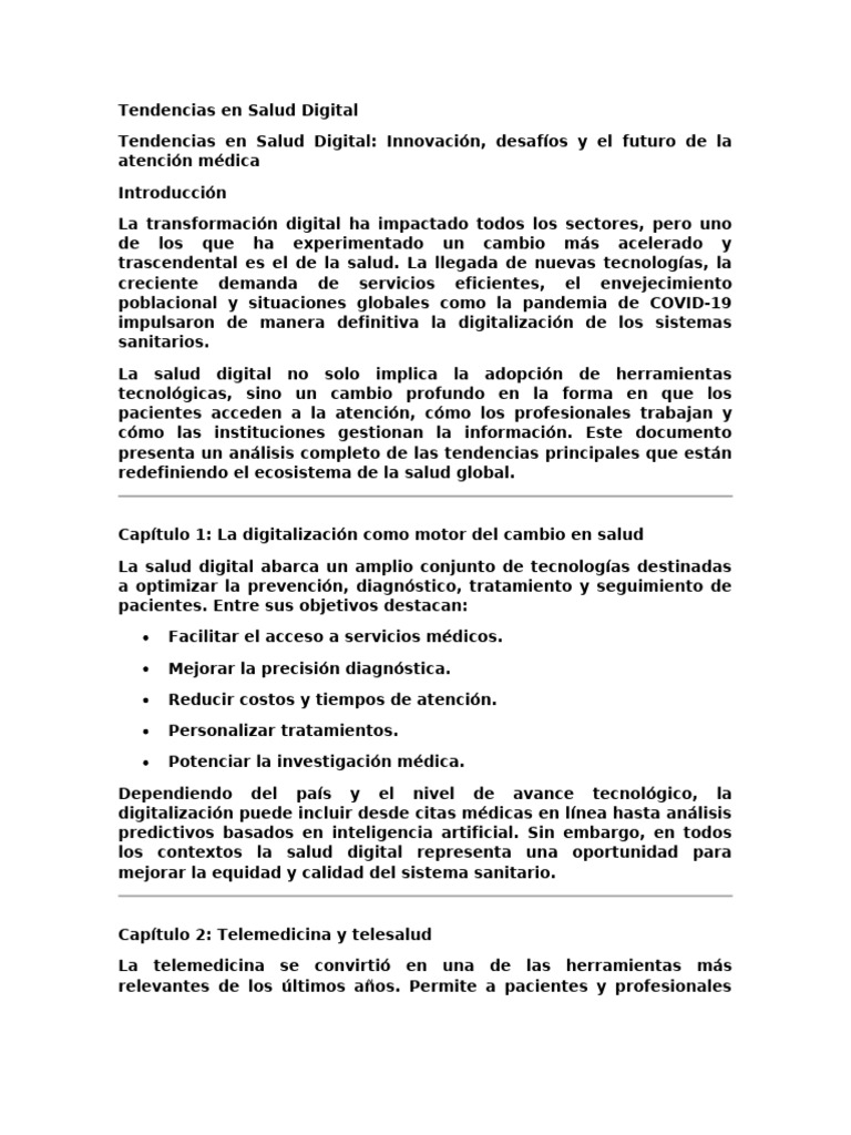 Tendencias en Salud Digital | PDF | Inteligencia artificial ...