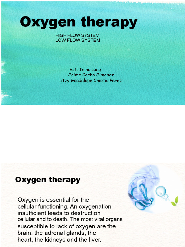 High and Low Flow Oxygen Therapy | PDF | Medical Specialties | Clinical ...