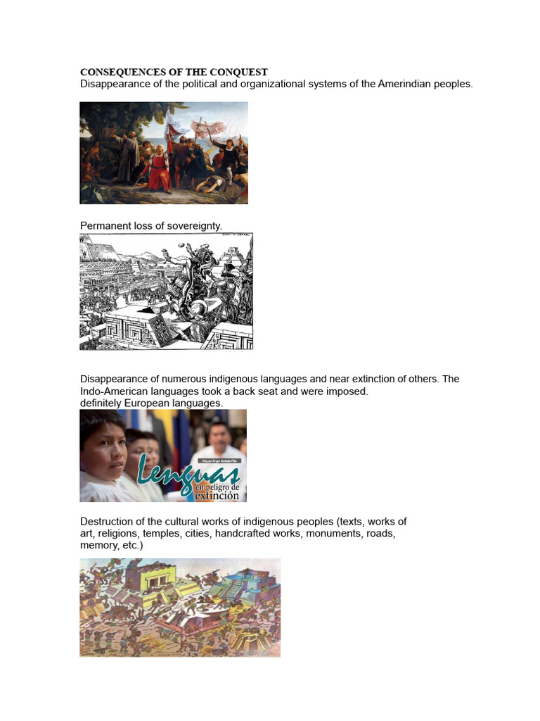 Impact of Conquest on Indigenous Cultures | PDF
