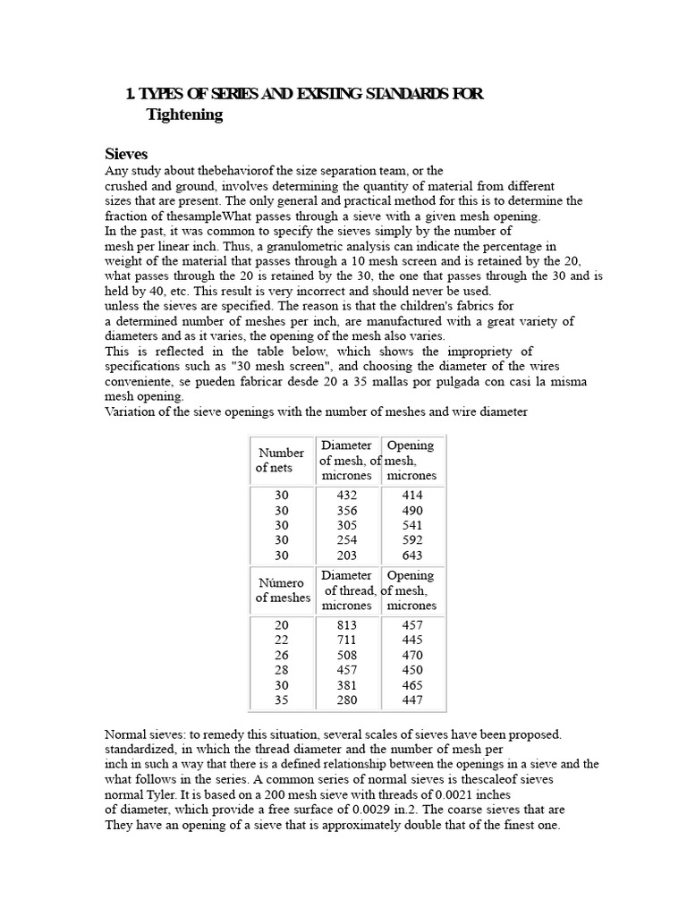 Sieve Standards | PDF