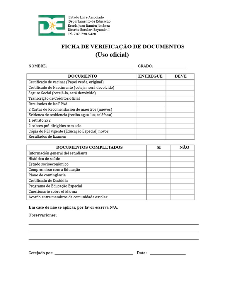 Verificação de Documentos Educacionais | PDF