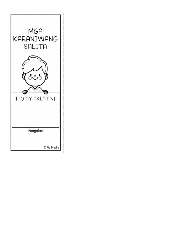 Common Words in The Tagalog Language Booklet | PDF