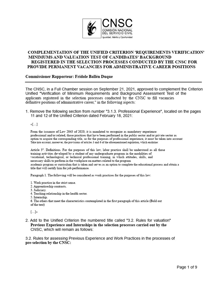 CNSC Requirements Verification Update | PDF | Academic Degree ...